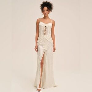 For Love & Lemons Ophelia Gown in Ivory